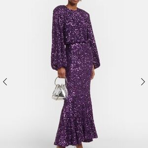 Rotate purple sequined maxi dress